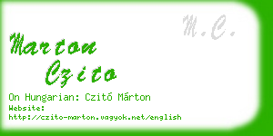marton czito business card