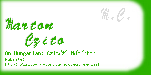 marton czito business card